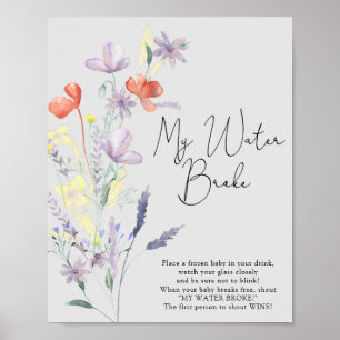 Boho Wildblommor - fattigt spel i Vatten Poster