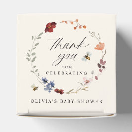 Boho Wildblommor Greenery Baby Shower Favor Box Presentaskar