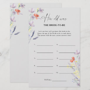 Boho Wildblommor Hur gammal var bruden?