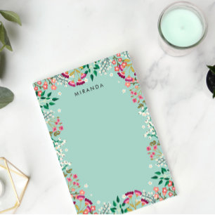 Boho Wildblommor - Namn Post-it Block