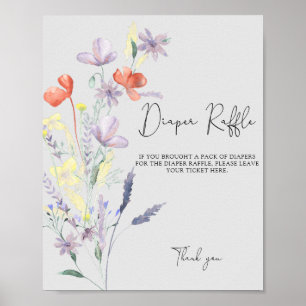 Boho Wildblommor - poster vilt i form av blyraffel