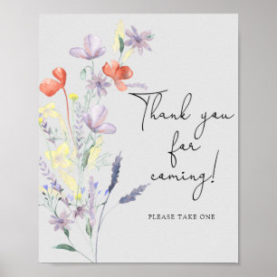 Boho Wildblommor \ Tack för att du kom Poster