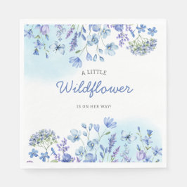Boho wildblommor vattencolor Blommigt Baby Showe Pappersservett