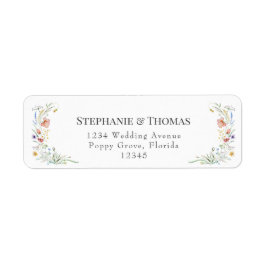 Boho WildblommReturn-adressetikett Returadress Etikett
