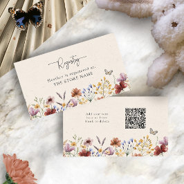 Boho WildblomRegistry Baby Shower Tilläggskort