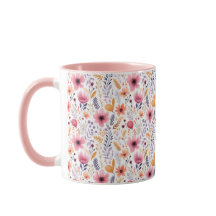 Boho WildblomRosa Orange Lila Coral Blommigt