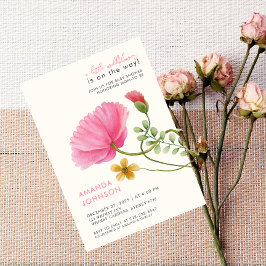 Boho Wildbloms Blommigt Baby Shower-inbjudan Inbjudningar