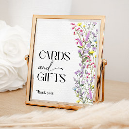 Boho Wildbloms Blommigt Shower Cards and Gifts Poster