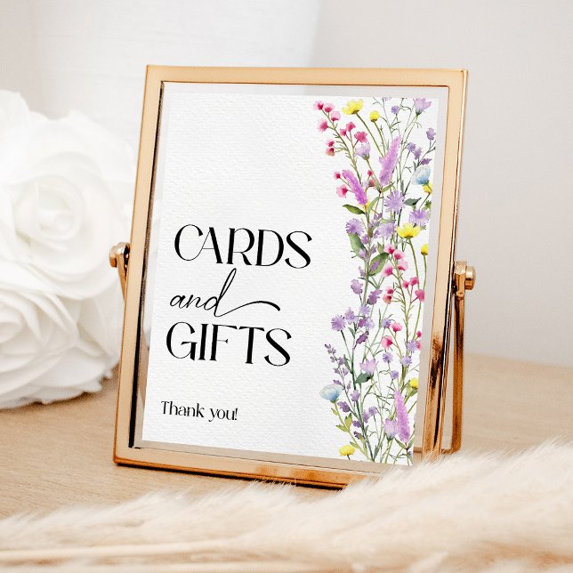 Boho Wildbloms Blommigt Shower Cards and Gifts Poster (Skapare uppladdad)