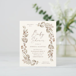 Boho Wildbloms Elegant Budget Baby Shower