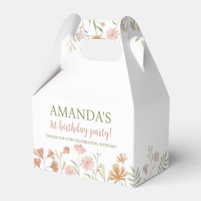 Boho Wildbloms födelsedagsfavoritruta Presentaskar (Framsidan Sidan)