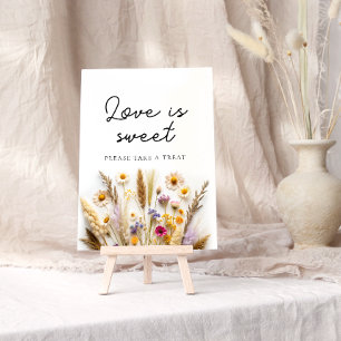 Boho Wildbloms Kärlek är Sweet Ta ett Treat Poster