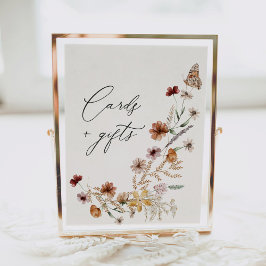Boho Wildbloms Möhippa Cards and Gifts Sign Poster