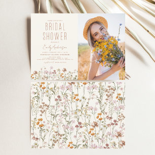 Boho Wildbloms Möhippa Fotoinbjudan