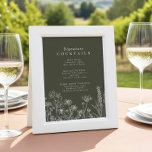 Boho Wildbloms Namnteckning Cocktail Menu-signatur Poster<br><div class="desc">Höj evenemanget med vår Boho Wildblomma Namnteckning Cocktail Menu-signaturmall! Perfekt för bröllop,  möhippor,  födelsedagsfester eller speciella samlingar. Den här vackert designade mallen kombinerar rustik charm med lite elegans.</div>