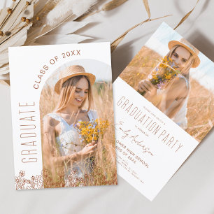 Boho Wildbloms Studentfest Bloom-inbjudan