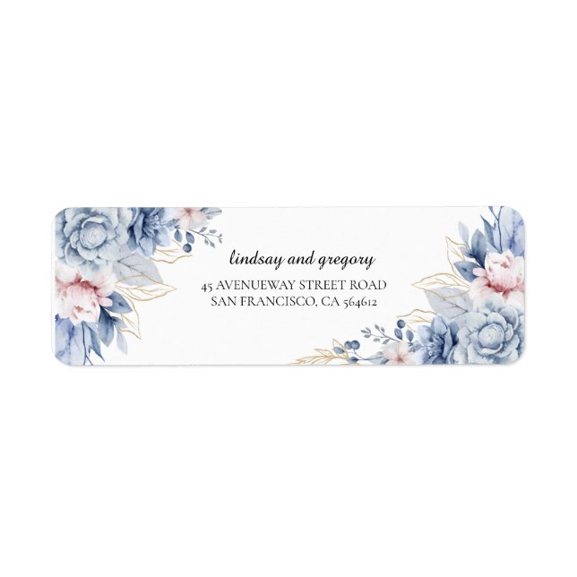 Boho Wildbloms välkomstetikett Returadress Etikett (Framsidan)