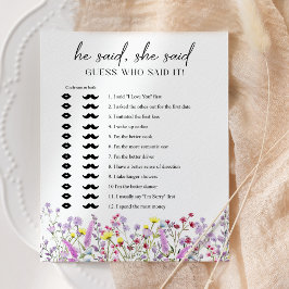Boho WildblomShower sa att hon sa att spel