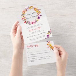 Boho Wildblomsinfektion Utandning Bröllop