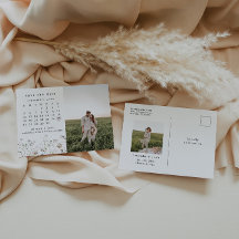 Boho Wildblomskalender Spara datumfoto