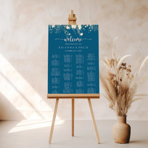 Boho Wildblomsterflottans alfabetiska sittningssch Poster