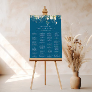 Boho Wildblomsterflottans alfabetiska sittningssch Poster