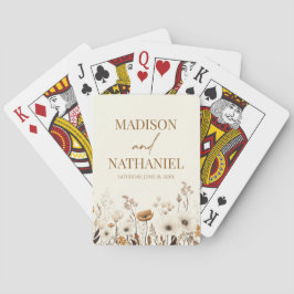 Boho WildblomVild Flower Blommigt Garden Wedding Casinokort