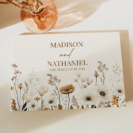 Boho WildblomVild Flower Blommigt Garden Wedding Gästböcker