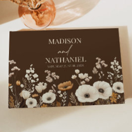 Boho WildblomVild Flower Blommigt Garden Wedding Gästböcker