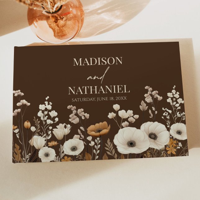 Boho WildblomVild Flower Blommigt Garden Wedding Gästböcker (Skapare uppladdad)