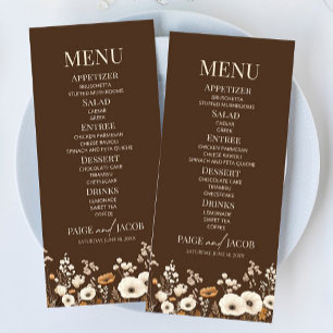 Boho WildblomVild Flower Blommigt Garden Wedding Meny
