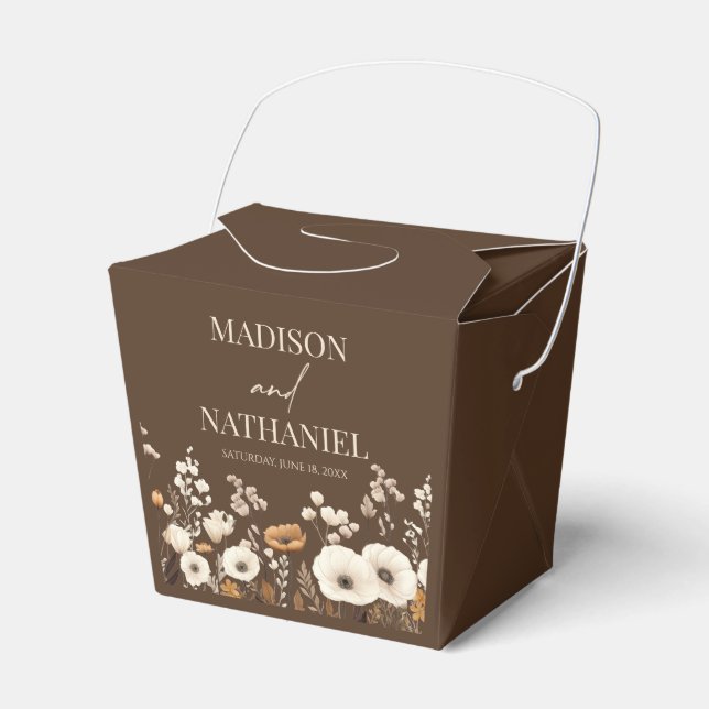 Boho WildblomVild Flower Blommigt Garden Wedding Presentaskar (Framsidan Sidan)