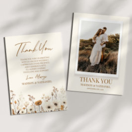 Boho WildblomVild Flowers Blommigt Anpassningsbar Tack Kort