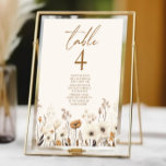 Boho WildblomVild Flowers Blommigt Garden Wedding Bordsnummer<br><div class="desc">Det här är en Boho Wildbloms Vild Flowers Blommigt Garden Wedding Bordsnummer w/ Namn!</div>
