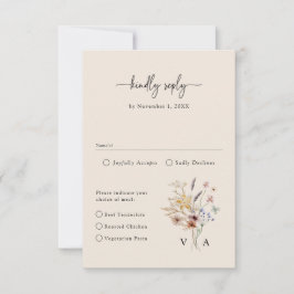 Boho WildblomVintage OSA Kort