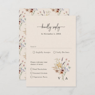 Boho WildblomVintage OSA Kort