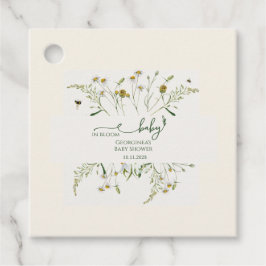 Boho Wildflower Baby in Bloom Baby Shower  Gåvor Etiketter