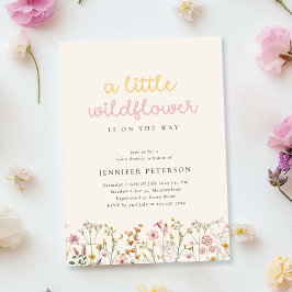Boho Wildflower Baby Shower Inbjudan