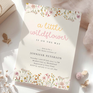 Boho Wildflower Barnrumsinbjudan Inbjudningar