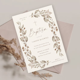 Boho Wildflower Blommig Könsneutral Dopceremoni