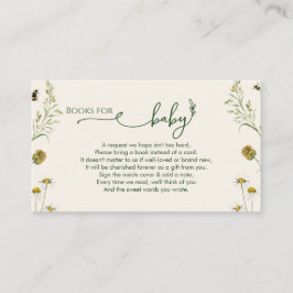 Boho Wildflower Books for Baby Enclosure Card  Tilläggskort