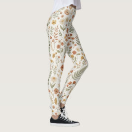 Boho Wildflower Botanisk Blommig Mamma Estetik Leggings