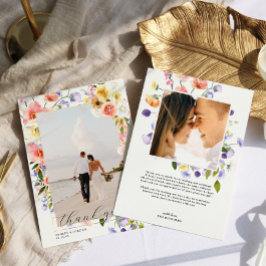 Boho Wildflower | Bröllopsfoto Tack Kort