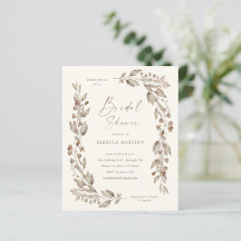 Boho Wildflower Budget Bröllopsfestinladningar