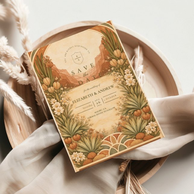 Boho Wildflower Desert Wedding Spara Datumet (Skapare uppladdad)