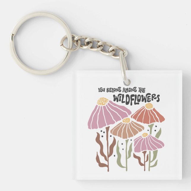 Boho Wildflower du hör hemma bland vildblommorna (Framsidan)