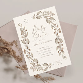 Boho Wildflower Elegant Blommig Baby Shower Magnet