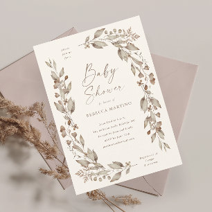 Boho Wildflower Elegant Blommig Baby Shower Magnet