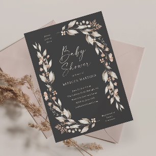 Boho Wildflower Elegant Blommig Baby Shower Magnet