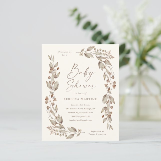Boho Wildflower Elegant Budget Barnrumsfest (Stående Fram)